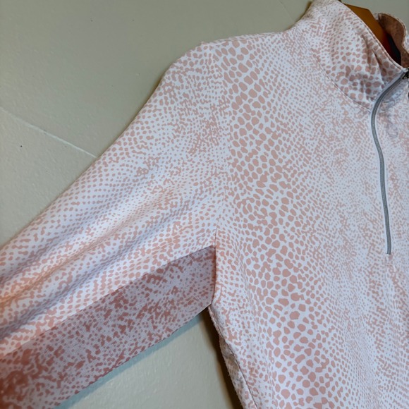 GGBlue Luxe Sport Womens XS Pink Snakeskin Quarter Zip Long Sleeve Golf Top - Picture 5 of 8